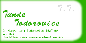 tunde todorovics business card